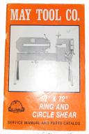May Tool-May Tool Co. 42 Inch Ring and Circle Shear Service and Parts Lists Manual-42 Inch-42\"-02
